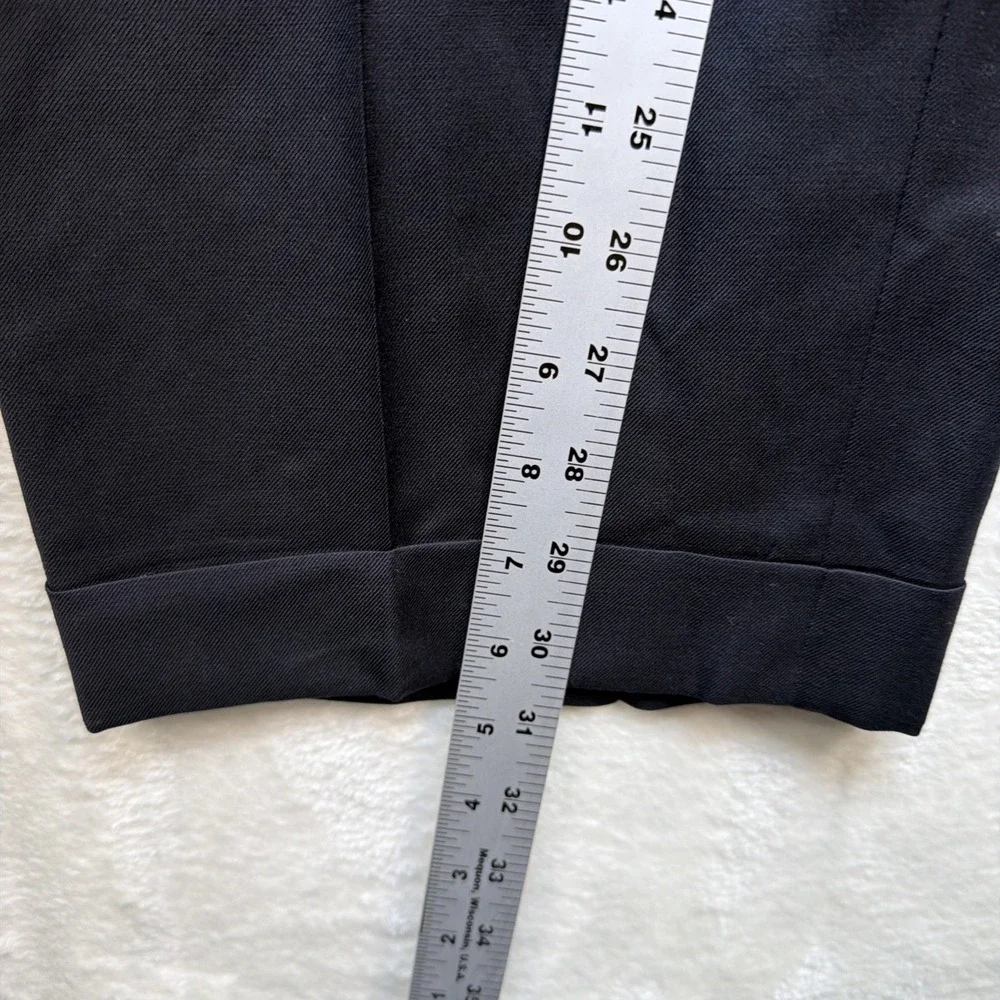 Santorelli Dress Pants Mens 40‎ Navy Wool Luxury Serge Italy Pleated Front